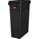 Rubbermaid Abfallbehälter Slim Jim, L 510 x B 280 x H 750 mm, 87 l, Kunststoff, schwarz