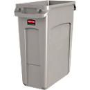 Rubbermaid Abfallbehälter Slim Jim, L 590 x B 280 x H 630 mm, 60 l, Kunststoff, beige