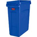 Rubbermaid Abfallbehälter Slim Jim, L 590 x B 280 x H 630 mm, 60 l, Kunststoff, blau