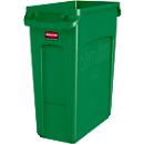 Rubbermaid Abfallbehälter Slim Jim, L 590 x B 280 x H 630 mm, 60 l, Kunststoff, grün