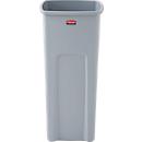 Rubbermaid Abfallbehälter Untouchable, quadratisch, mit Klemmschlitz, L 394 x B 419 x H 836 mm, 87 l, Kunststoff, grau
