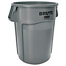 Rubbermaid afvalbak Brute, rond, met ventilatiekanalen, L 612 x B 717 x H 796 mm, 166,5 l, met UV-bescherming, polyetheen, grijs