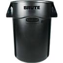 Rubbermaid afvalbak Brute, rond, met ventilatiekanalen, L 612 x B 717 x H 796 mm, 166,5 l, met UV-bescherming, polyetheen, zwart