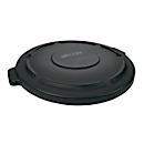 Rubbermaid Deckel Brute für runden Container 166,5 l, mit Ablaufrinnen und Schnappverschluss, 699 x 622 x 51 mm, Kunststoff, schwarz