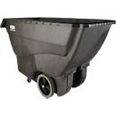 Rubbermaid Kippmulde Tilt Truck, manuell kippbar, 0,6 m³ (570 l), Traglast 272 kg, B 1638 x T 768 x H 965 mm, Strukturschaum, schwarz