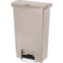 Rubbermaid Tretabfalleimer Slim Jim Step-On, L 457 x B 292 x H 719 mm, 50 l, Kunststoff, beige