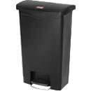Rubbermaid Tretabfalleimer Slim Jim Step-On, L 457 x B 292 x H 719 mm, 50 l, Kunststoff, schwarz