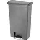 Rubbermaid Tretabfalleimer Slim Jim Step-On, L 500 x B 311 x H 803 mm, 68 l, Kunststoff, grau