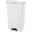 Rubbermaid Tretabfalleimer Slim Jim Step-On, L 500 x B 311 x H 803 mm, 68 l, Kunststoff, weiß