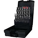 RUKO Jeu de forets hélicoïdaux ULTIMATECUT FS, Ø 1-10 mm, DIN 338, HSS, queue à 3 faces, pointe FLOWSTEP®, 19 pièces