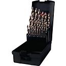 RUKO Spiralbohrersatz ULTIMATECUT FS, Ø 1-13 mm, HSS-Co5 Gold, DIN 338, 3-Flächenschaft, 25-teilig