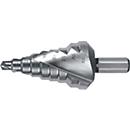 RUKO stappenboor, boorbereik 6-30,5 mm HSS, spiraalgroef Z.2, 9 stappen, Ø 80 mm, punthoek 118°, schacht met 3 spanvlakken