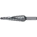 RUKO Stufenbohrer HSS, Ø 4-12 mm, Spiralnut, 9 Stufen, 2 Schneiden, Spitzenwinkel 118°, L 65 mm