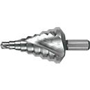 RUKO Stufenbohrer HSS, Ø 6,5-32,5 mm, Spiralnut, 9 Stufen, Spitzenwinkel 118°, Schaft 3 Spannflächen