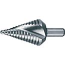 RUKO Stufenbohrer HSS, Bohrbereich 4-30 mm, Spiralnut, Gesamtlänge 72 mm, Spitzenwinkel 118°, kurze Ausführung