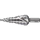 RUKO Stufenbohrer HSS-Co5, Ø 4-20 mm, Spiralnut Z.2, Spitzenwinkel 118°, Stufen 9, L 75 mm
