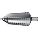 RUKO Stufenbohrer HSS, Spiralnut, Ø 6-40 mm, 16 Stufen, Spitzenwinkel 118°, L 105 mm, Schaft Ø 13 mm