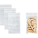 S&Z-zakjes met druksluiting, polypropeen, 80 × 120 mm, 50 µm, zonder opdruk, transparant, 1000 stuks.
