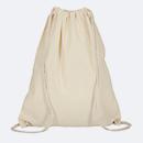 Sac de gym TEXXILLA, utilisable comme sac à dos, cordons de couleur naturelle, OEKO-TEX® STANDARD 100, L 380 x l 460 mm, coton, naturel