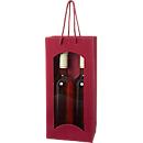 Sac pour bouteille de vin Vague ouverte, pour 2 bouteilles, bordeaux, 20 p.