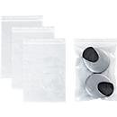Sachets à fermeture à pression - polypropylène - 50% de matières régénérées - 160 × 220 mm - 50 µm - transparent - sans zone inscriptible - 1000 pièces par paquet