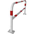 Safety barrier, to be fixed with dowels, L 2000 mm, white/red
