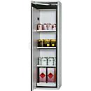 Safety cabinet type 90 asecos S-CLASSIC-90, hinged door with door locking system, W 596 x D 616 x H 1968 mm, light grey RAL 7035
