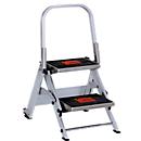 Safety Ladder, with handle, aluminium, 2 steps