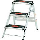 Safety ladder, without handle, aluminium, 3 steps