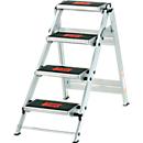 Safety ladder, without handle, aluminium, 4 steps