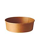 Saladier jetable Pure Papstar, 500 ml, Ø 150 x H 46 mm, compostables, en carton, brun, 50 pièces