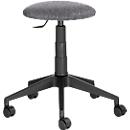 SALOON Stool, anthracite, fabric upholstery, ø 390 x H 500 - 630 mm