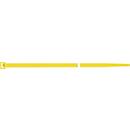 SapiSelco Colliers de serrage, L 280 x l 4,5 mm, PA 6.6 jaune, charge de traction 220N, 100 pièces