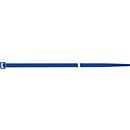SapiSelco Colliers de serrage, L 280 x l 4,5 mm, polyamide 6.6 bleu, crantage intérieur, UL94 V2, charge de traction 220N, 100 pièces