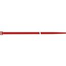 SapiSelco Colliers de serrage, L 280 x l 4,5 mm, polyamide 6.6 rouge, charge de traction 220N, crantage intérieur, 100 pièces