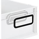 Schäfer Shop : anneaux de préhension Pure ColorClip pour caisses Euro de la série Economy 400 x 300 et 600 x 400, en plastique, noir, lot de 2