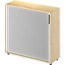 Schäfer Shop Armoire Genius à rideau transversal TETRIS WOOD, 3 HC, L 1200 mm, hauteur incl. patins, décor érable