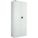 Schäfer Shop Armoire universelle Pure, 5 HC, 4 tablettes, verrouillable, L 800 x P 400 x H 1935 mm, acier, gris clair RAL 7035/gris clair RAL 7035