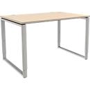 Schäfer Shop Bureau Genius Modena Flex, réglable en hauteur, forme rectangulaire, pied en forme d'étrier, largeur 1200 mm, blanc
