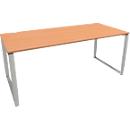 Schäfer Shop Bureau Genius Modena Flex, réglable en hauteur, forme rectangulaire, pied en forme d'étrier, largeur 1800 mm, décor hêtre