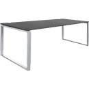 Schäfer Shop Bureau Genius Modena Flex, réglable en hauteur, forme rectangulaire, pied en forme d'étrier, largeur 2000 mm, graphite