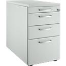 Schäfer Shop Caisson fixe Genius 1336, avec poignée ronde, L 435 x H 717 mm, gris clair/gris clair/gris clair
