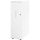 Schäfer Shop Caisson haut Genius TETRIS WOOD, 3 tiroirs + 1 tiroir à ustensiles, L 424 x P 803 x H 1296 mm, blanc