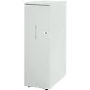 Schäfer Shop Caisson haut Genius TETRIS WOOD, 3 tiroirs + 1 tiroir à ustensiles, L 424 x P 803 x H 1296 mm, gris clair