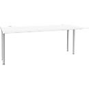 Schäfer Shop Escritorio Genius MODENA FLEX, ancho 1800 mm, acortado por ambos lados, blanco