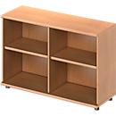 Schäfer Shop Étagère Genius TETRIS WOOD, 2 HC, hauteur avec patins, L 1200 mm, finition hêtre