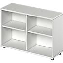 Schäfer Shop Étagère Genius TETRIS WOOD, 2 HC, hauteur avec patins, L 1200 mm, gris clair