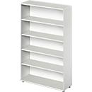 Schäfer Shop Étagère Genius TETRIS WOOD, 5 HC, hauteur avec patins, L 1000 mm, gris clair 