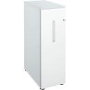 Schäfer Shop Genius Archivador alto, An 435 x P 800 x Al 1296 mm, aluminio blanco/blanco