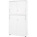 Schäfer Shop Genius Armario combinado, con 5 alturas de archivo, capacidad para máx. 60 archivadores estándar, blanco 